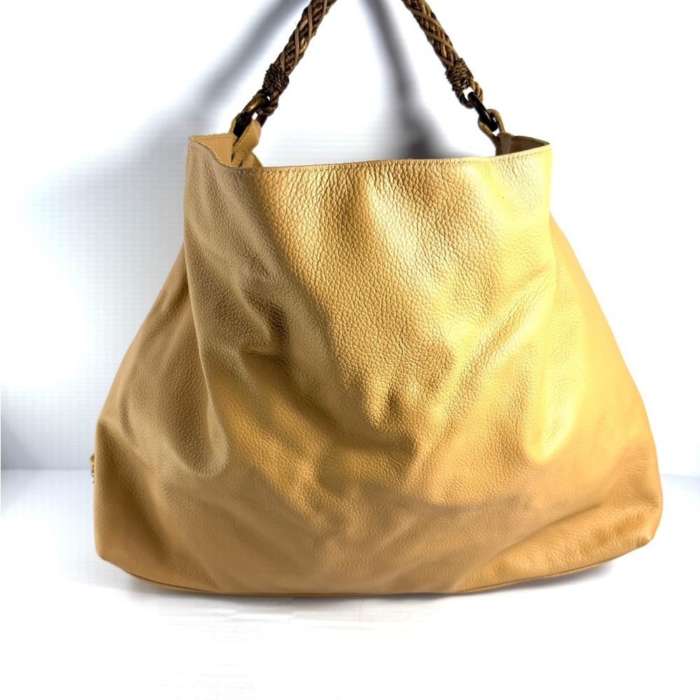 Mitzi Baker Tan Leather Hobo Bag